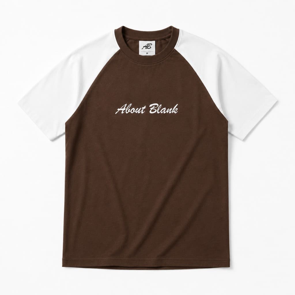 About Blank Brown & White Raglan T-Shirt